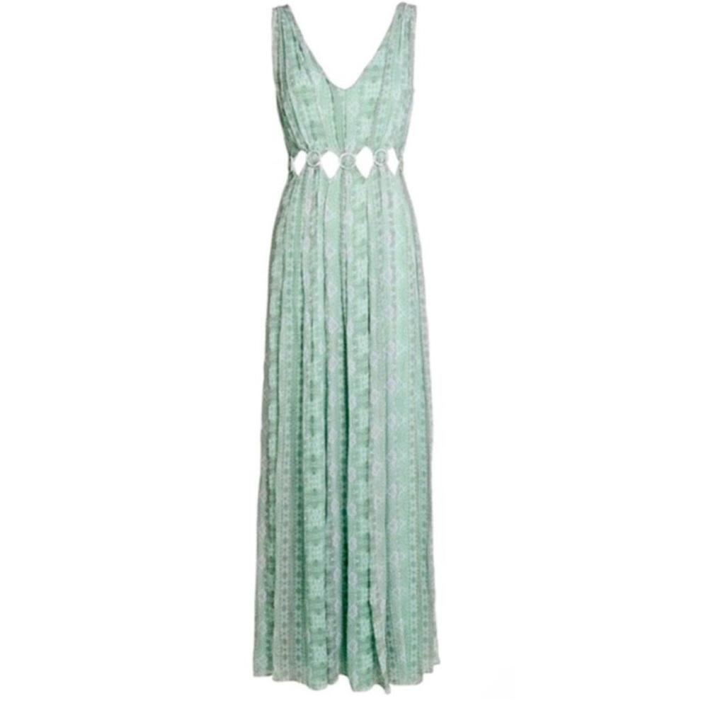 INTERMIX Elisa 100% Silk Paisley Maxi Dress‎ size 14